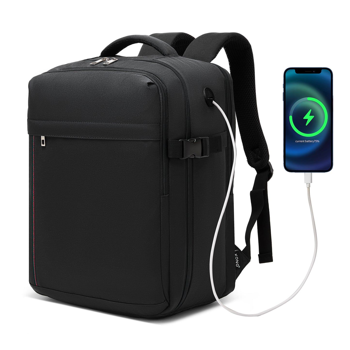 Kono 24L Personal-Item Backpack - Black