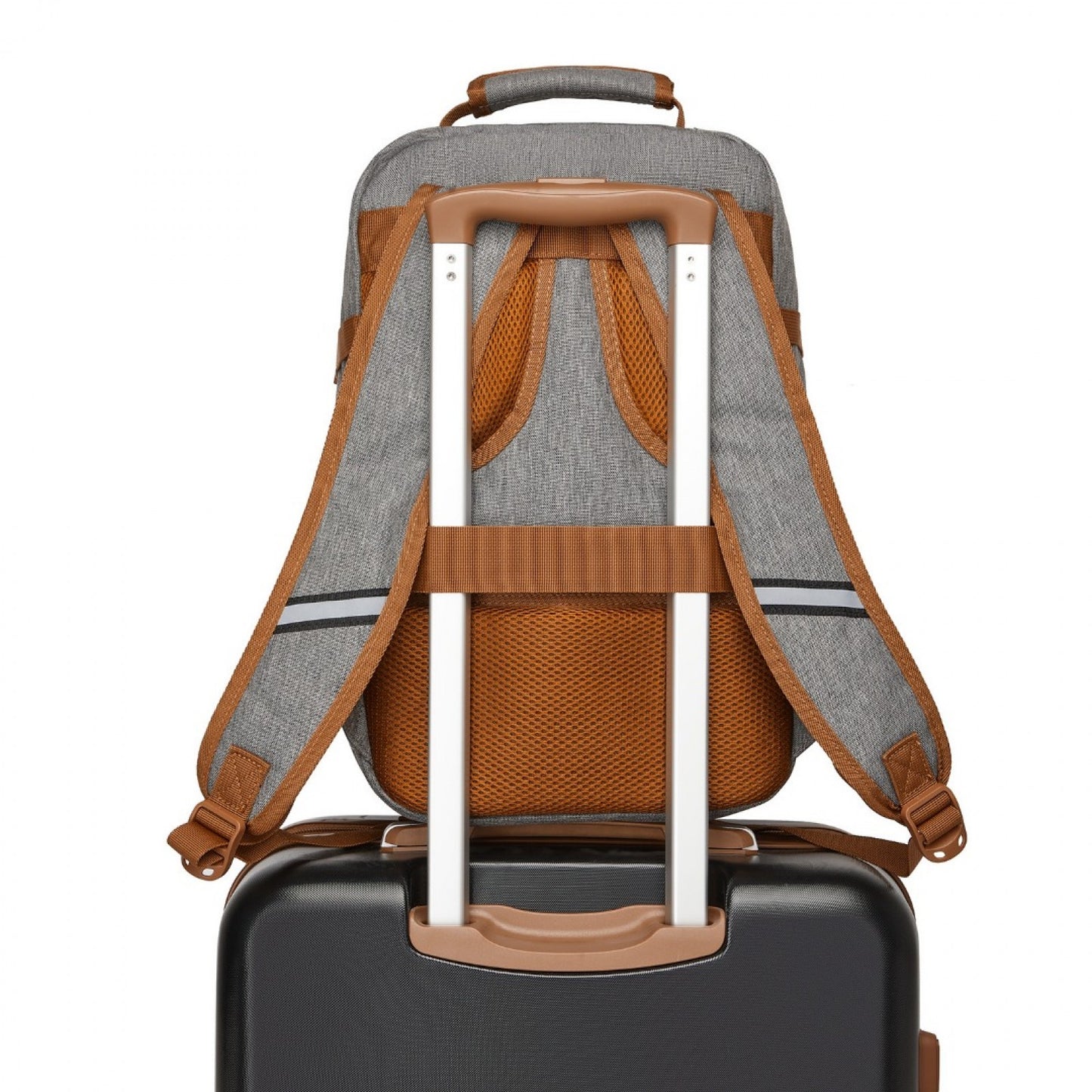 Kono grey and brown cabin backpack product view