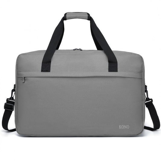 Kono Lightweight Multi Purpose Unisex Sports Travel Duffel Bag (E1960L) - Grey