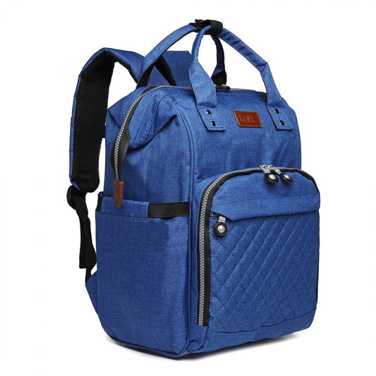 Kono Wide Open Designed Baby Diaper Changing Backpack (E6705) - Blue