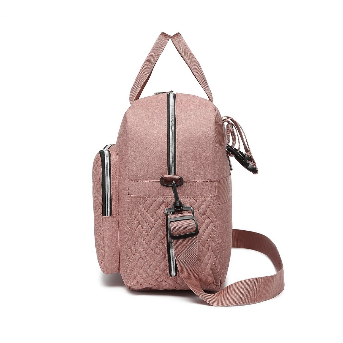 Kono Versatile Diaper Changing Tote Bag with Built-In Changing Mat Thermal Insulation Waterproof Design (EQ2411) - Pink