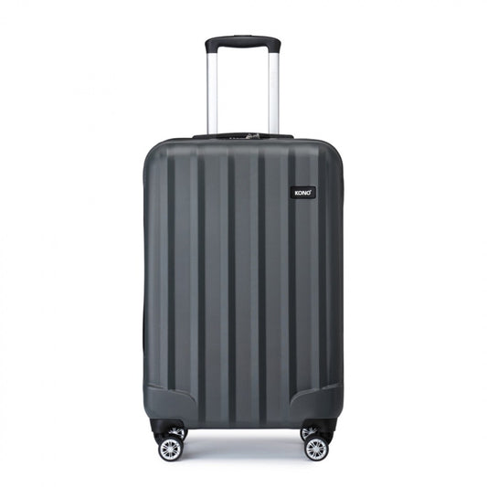 Kono ABS+PC Hard Shell Luggage with Vertical Stripes Ideal for (K1773-1L) - Grey