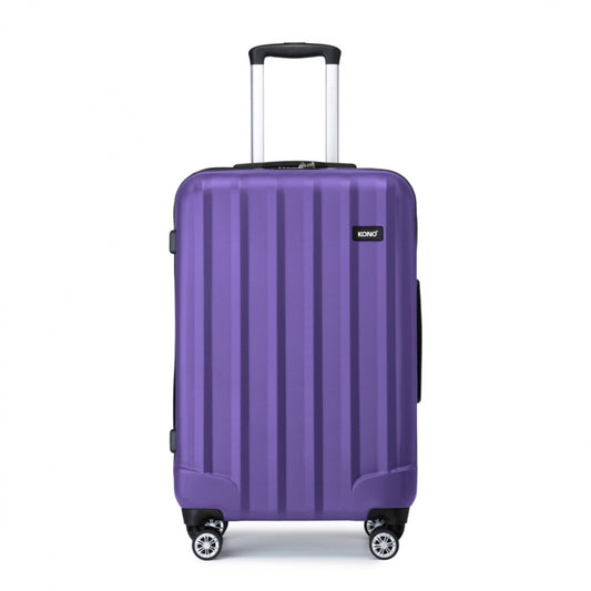 Kono ABS+PC Hard Shell Luggage with Vertical Stripes Ideal for (K1773-1L) - Purple