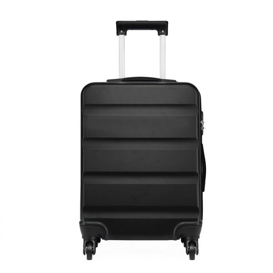 Kono Horizontal Design ABS Hard Shell Suitcase With TSA Lock (K1991-1L) - Black