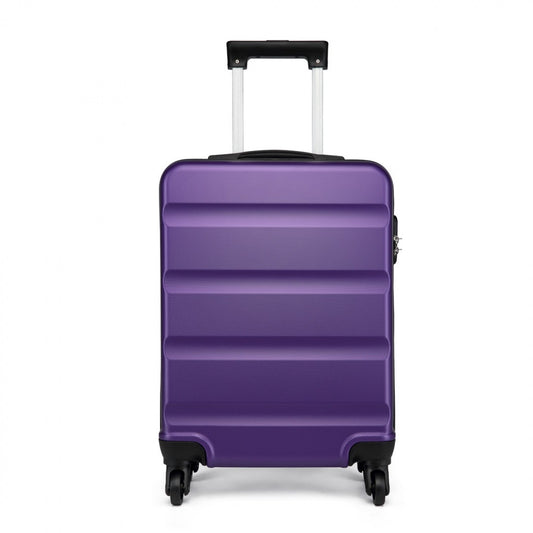 Kono Horizontal Design ABS Hard Shell Suitcase With TSA Lock (K1991-1L) - Purple