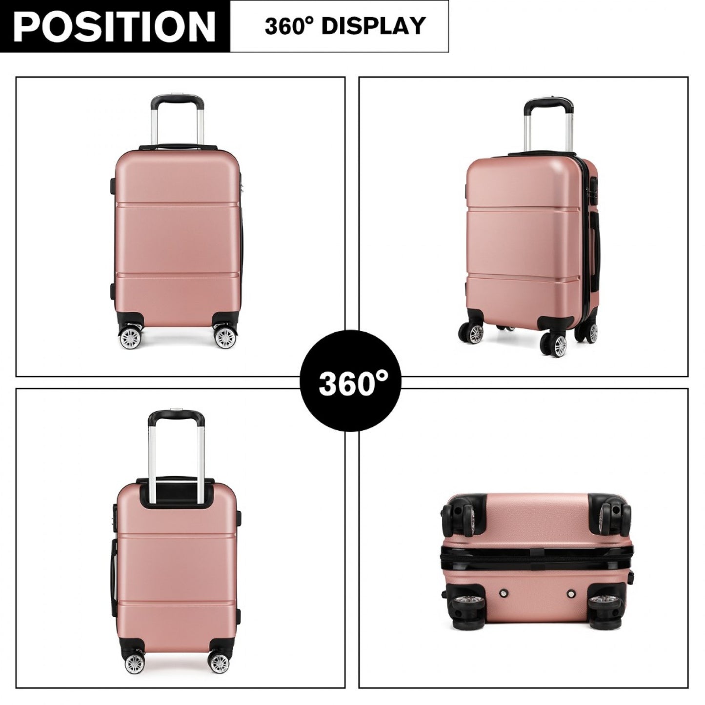 Kono Hard Shell ABS Suitcase (K1995L) - Nude