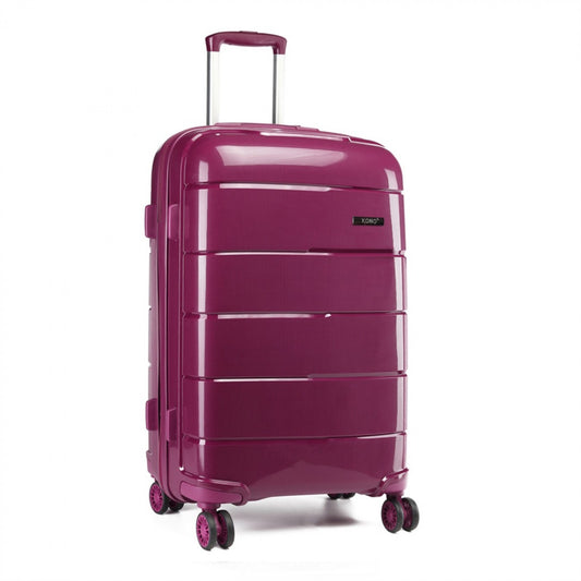 Kono Hard Shell PP Suitcase (K1997L) - Purple