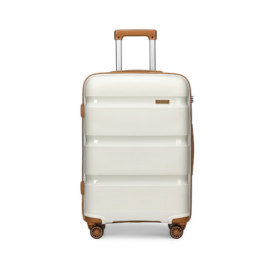 Kono Bright Hard Shell PP Suitcase In (K2092L) - Cream