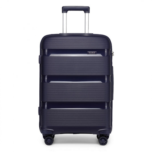 Kono Bright Hard Shell PP Suitcase In (K2092L) - Navy
