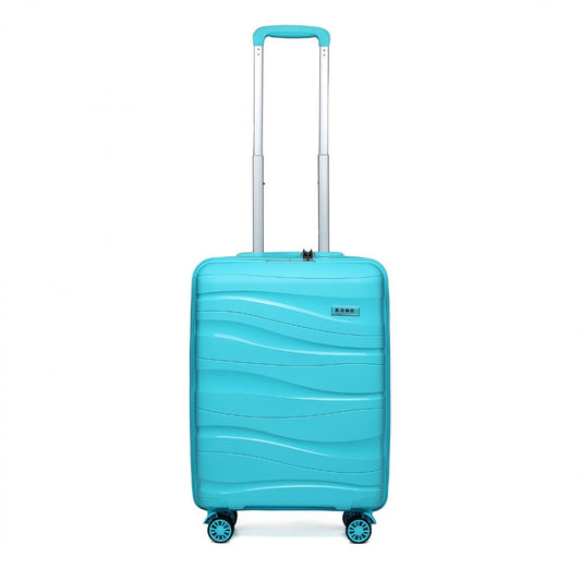 Kono Lightweight Polypropylene Hard Shell Suitcase With TSA Lock (K2094L) - Blue