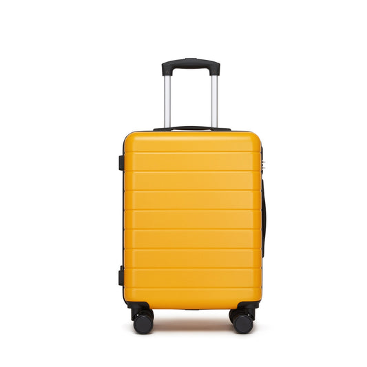 , Durable ABS Hard Shell Suitcase with 360 Silent Spinner Wheels & Secure Combination Lock (KSN2691) - Yellow