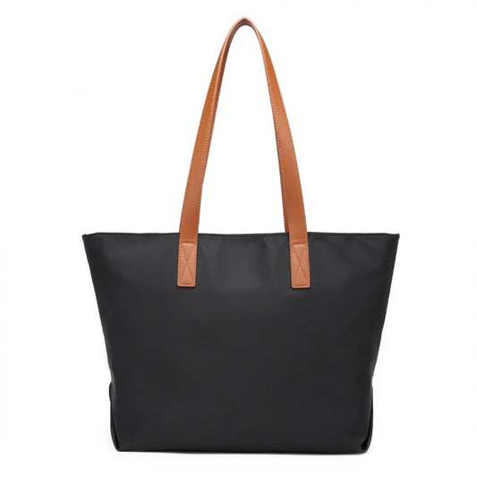 Miss Lulu Casual Waterproof Shopping Tote Bag (LH2240) - Black