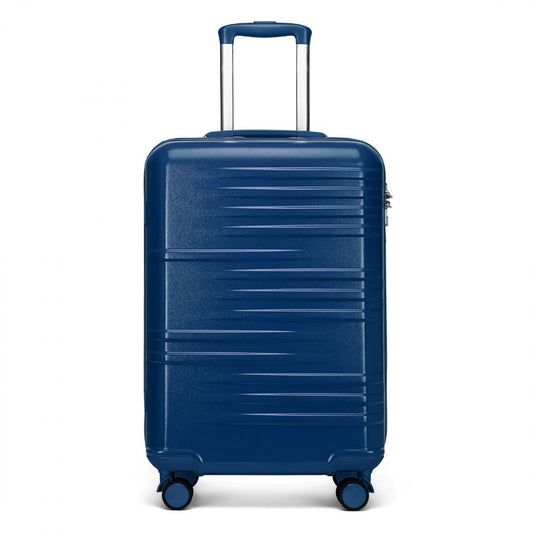 British Traveller Durable Polycarbonate and ABS Hard Shell Suitcase With TSA Lock (K2391L) - Navy