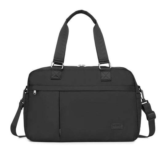 Kono Multi-functional Travel Bag Large Tote Bag & Duffle Bag with Expandable Compartment and Wet/Dry Pocket (TVK2430) - Black