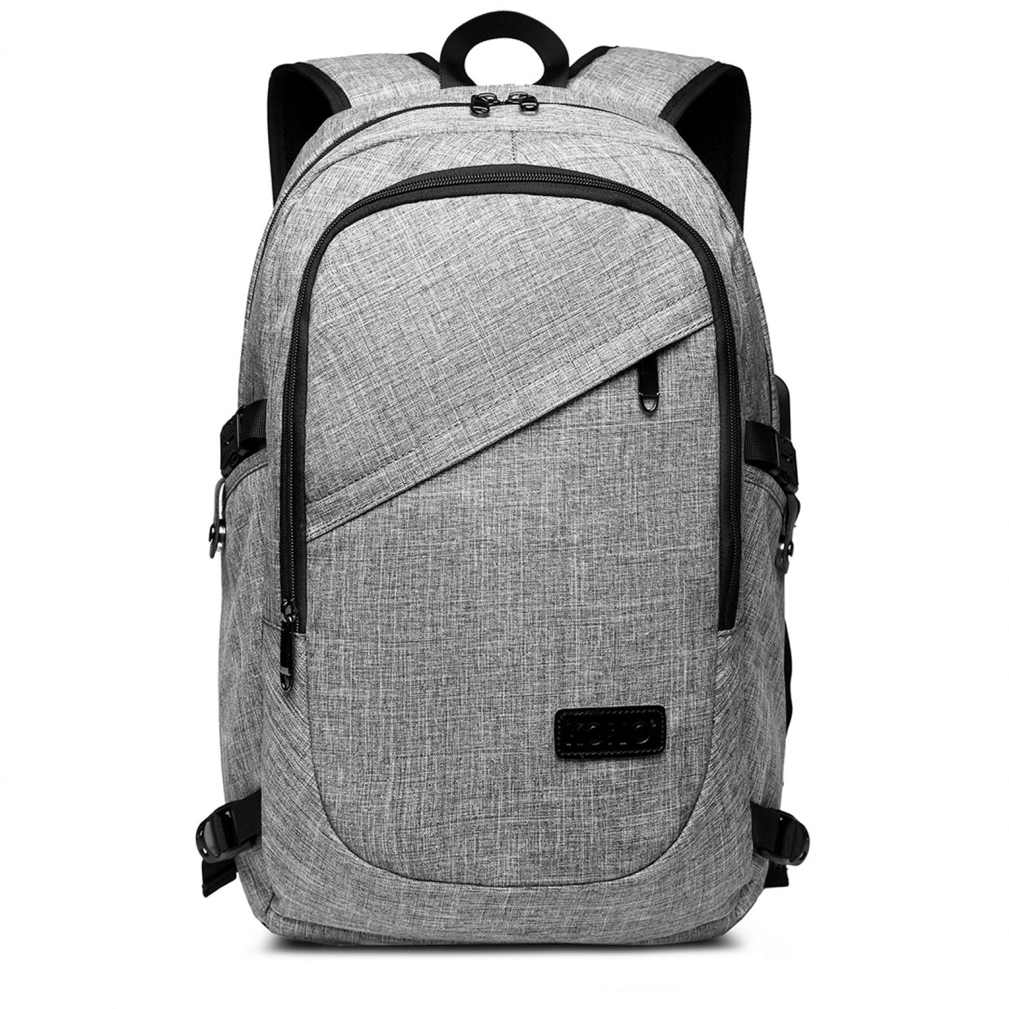 Kono Business Laptop Backpack with USB Charging Port (E6715) - Grey