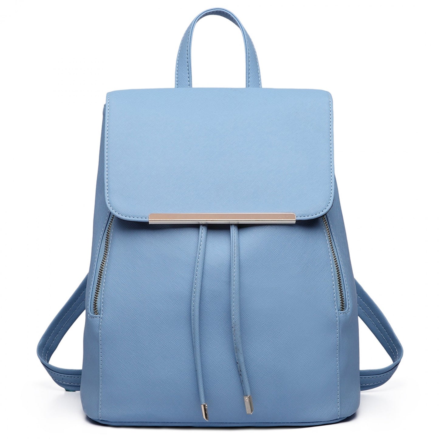 Miss Lulu Faux Leather Stylish Fashion Backpack (E1669) - Light Blue