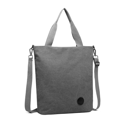 Kono Large Canvas Unisex Messenger Bag (E1965) - Grey
