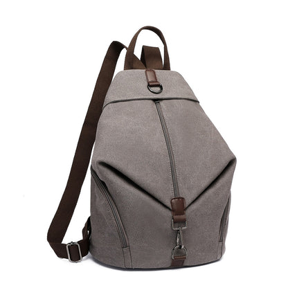 Kono Fashion Anti-Theft Canvas Backpack (EB2044) - Grey