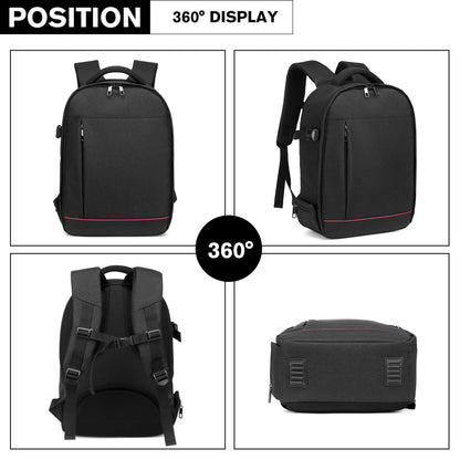 Kono Water Resistant Shockproof DSLR Camera Backpack (E6928) - Black
