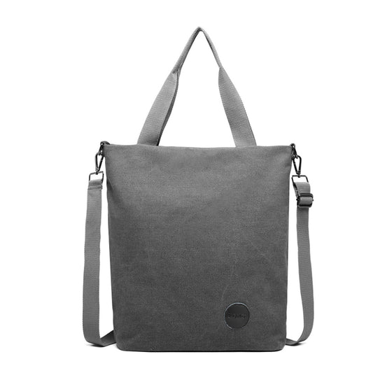 Kono Large Canvas Unisex Messenger Bag (E1965) - Grey
