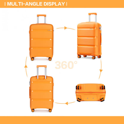 Kono Bright Hard Shell PP Suitcase In (K2092L) - Orange