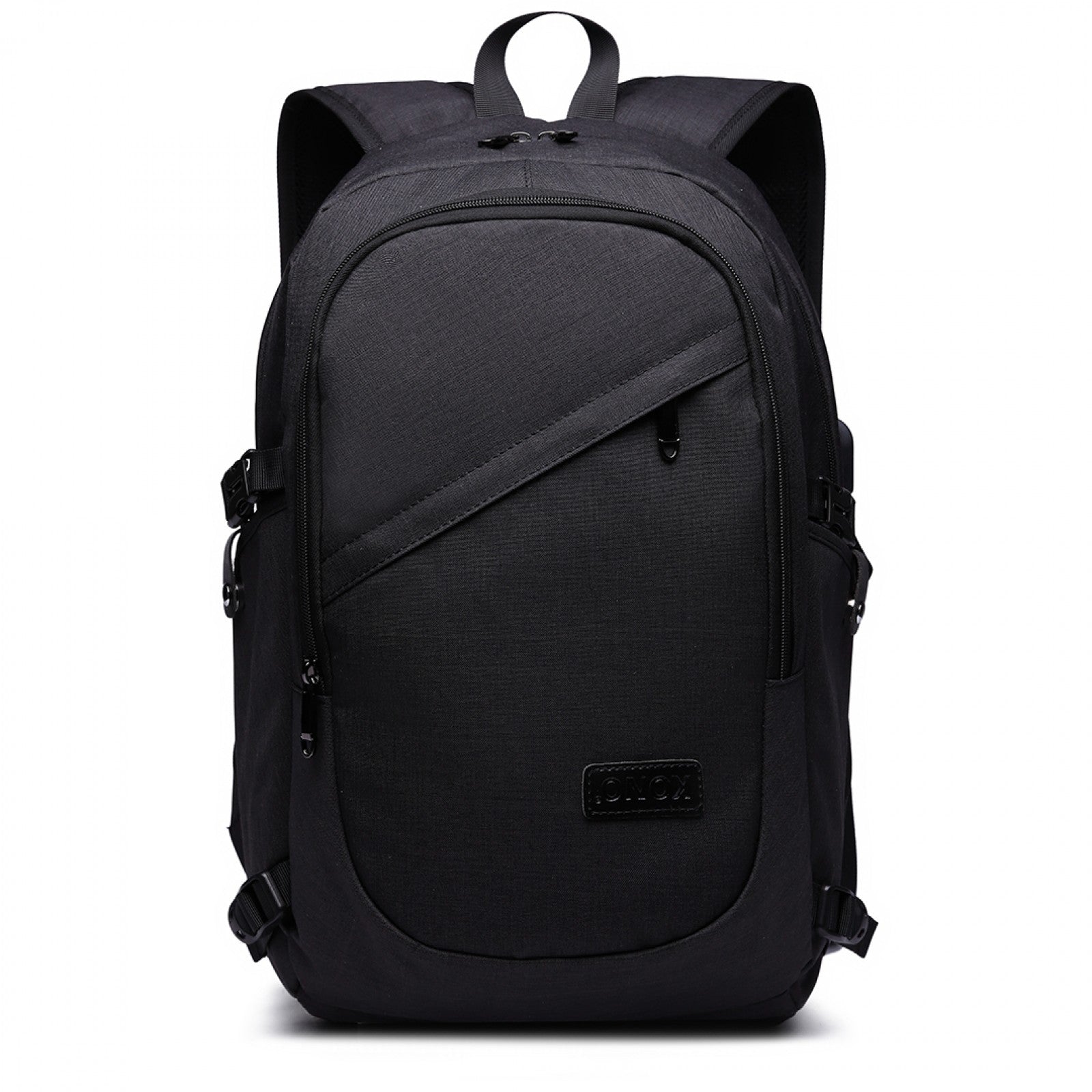 Kono Business Laptop Backpack with USB Charging Port (E6715) - Black