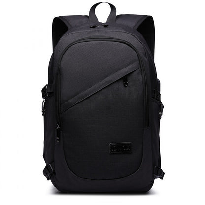Kono Business Laptop Backpack with USB Charging Port (E6715) - Black