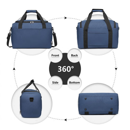 Kono Structured Travel Duffle Bag (E2016S) - Navy