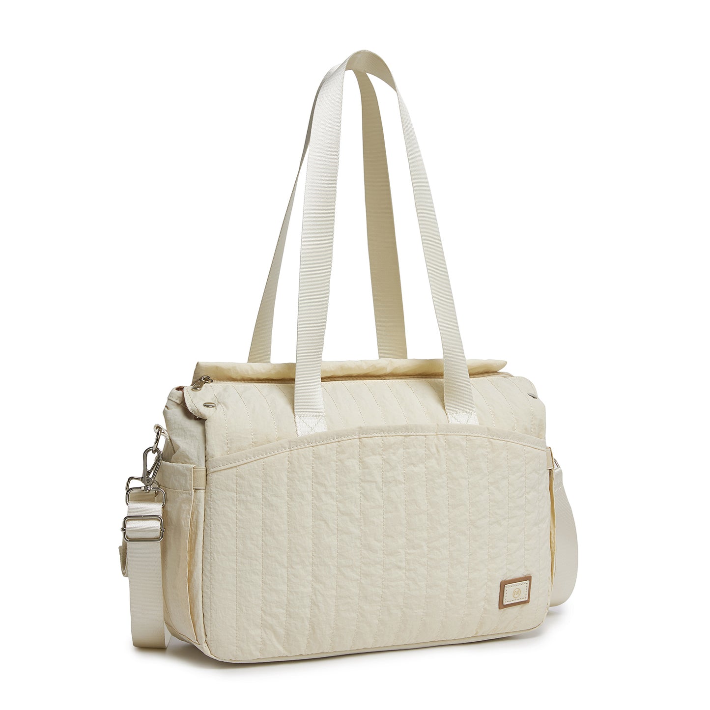 Beige Miss Lulu maternity changing bag front view