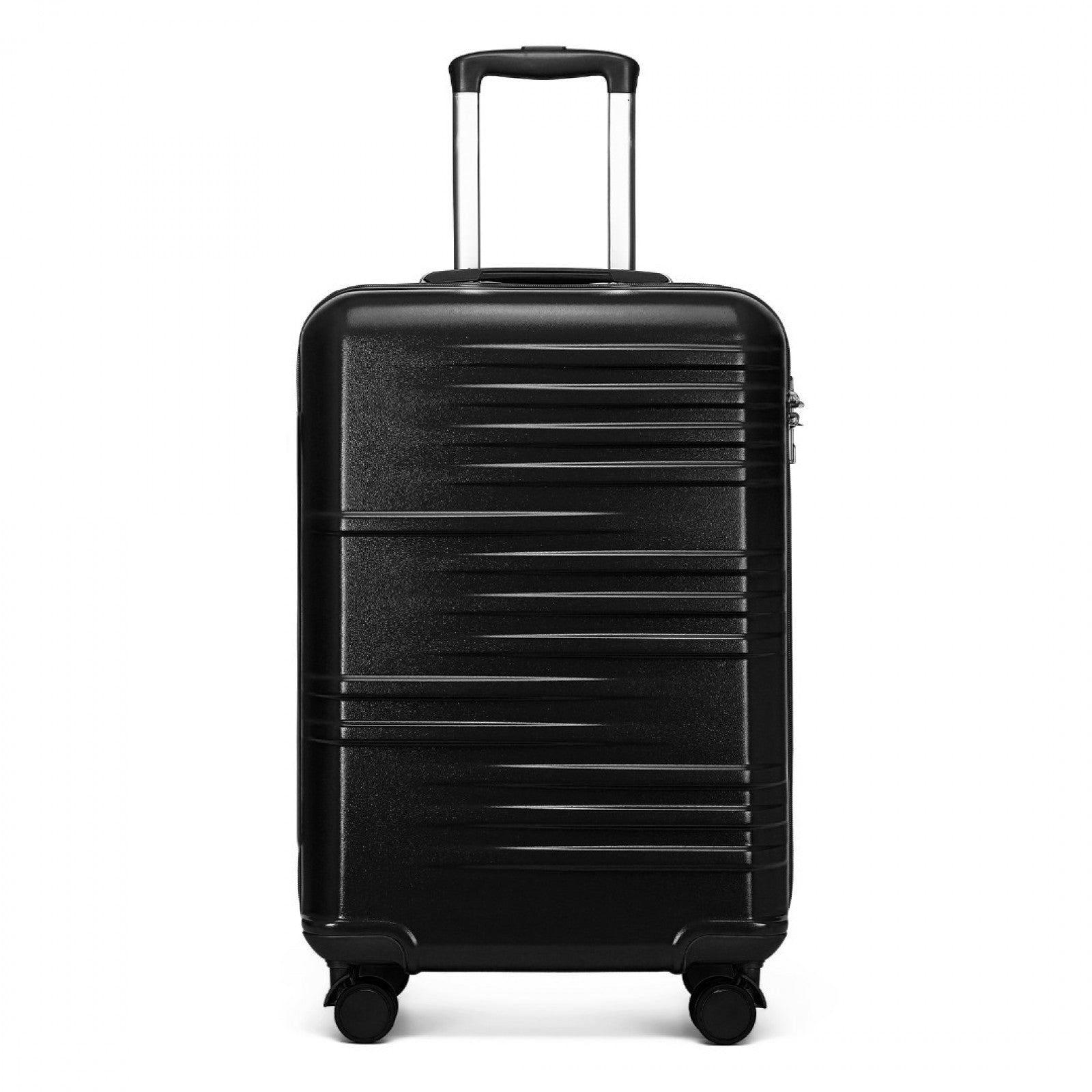 British Traveller Durable Polycarbonate and ABS Hard Shell Suitcase With TSA Lock (K2391L) - Black