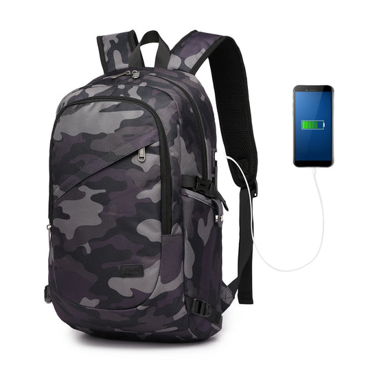 Camo Kono tech laptop backpack front view