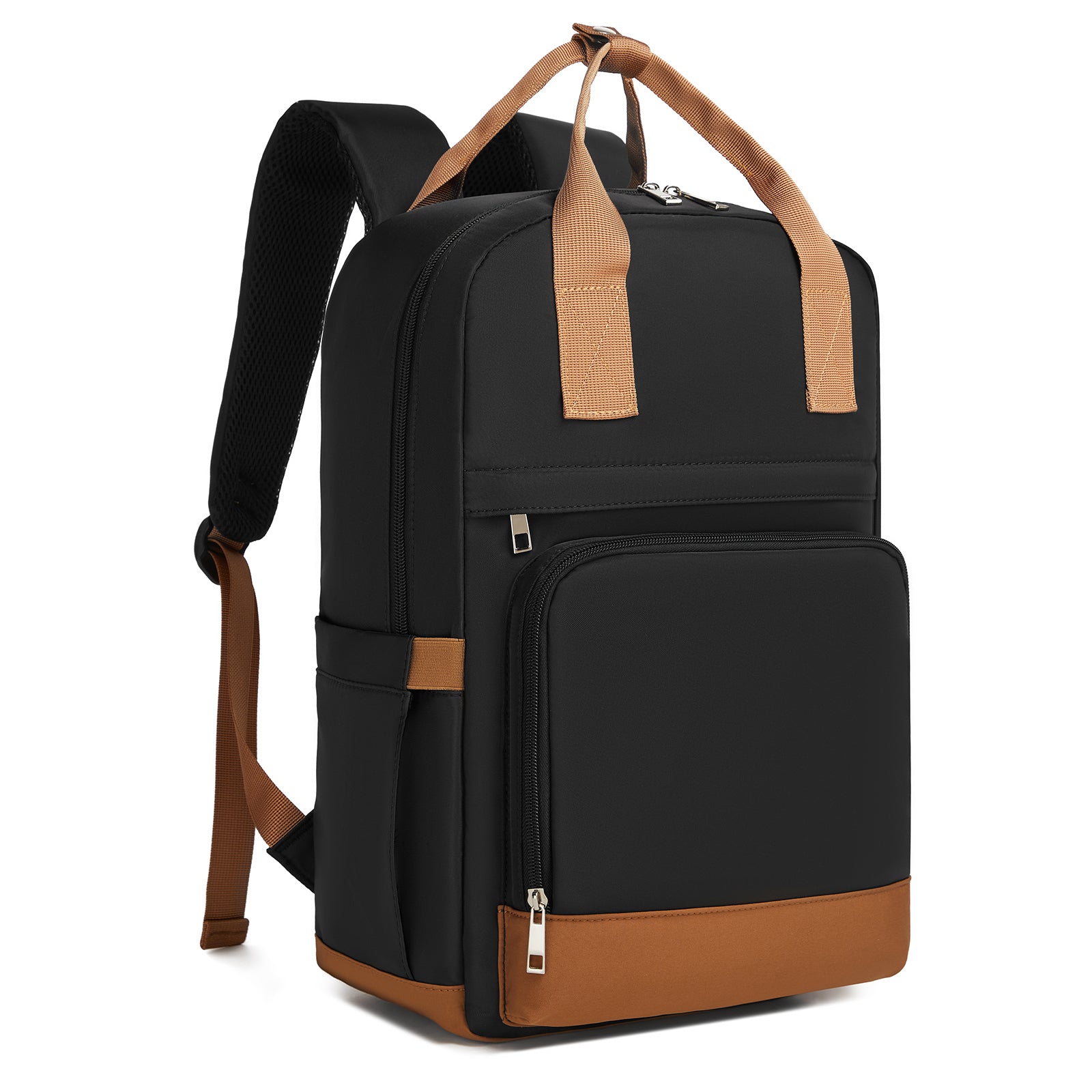 Kono Casual Contemporary Backpack - Black and Brown