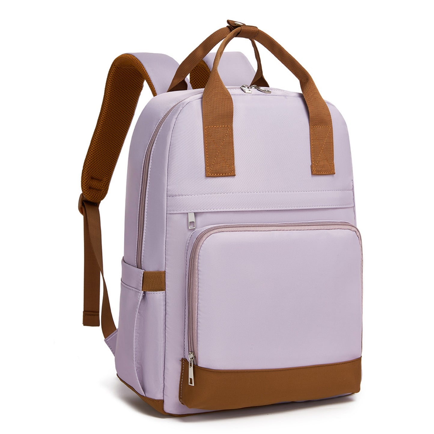 Kono Casual Contemporary Backpack - Purple and Brown