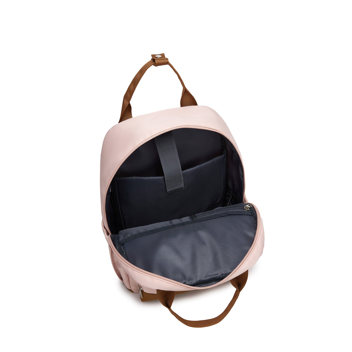 Kono Casual Contemporary Laptop Backpack - Pink and Brown - product view 9
