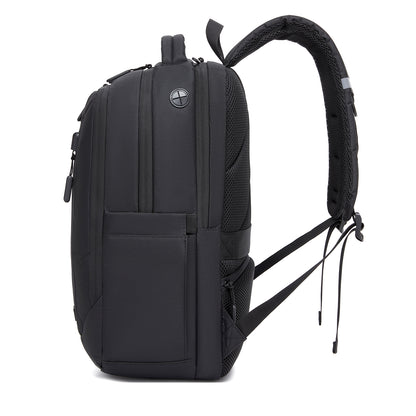 Kono Laptop Backpack with 15.6" Laptop Compartment, Stylish Commuter Bag with Reflective Straps (BPK2519) - Black