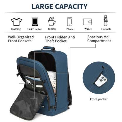 Kono 37L navy travel backpack product view