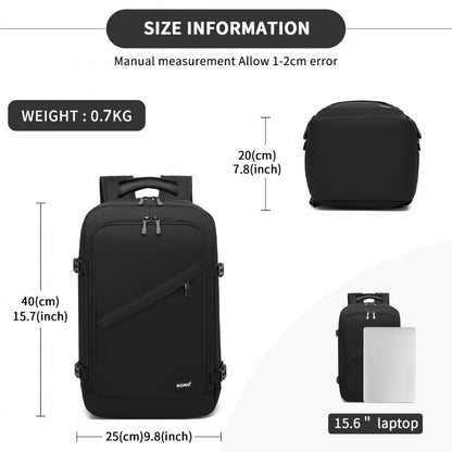Kono black cabin backpack product view