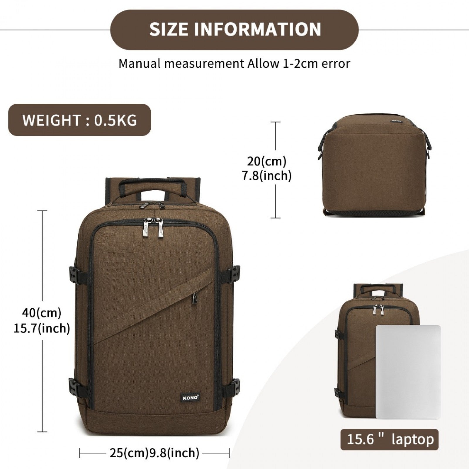 Kono brown cabin backpack product view
