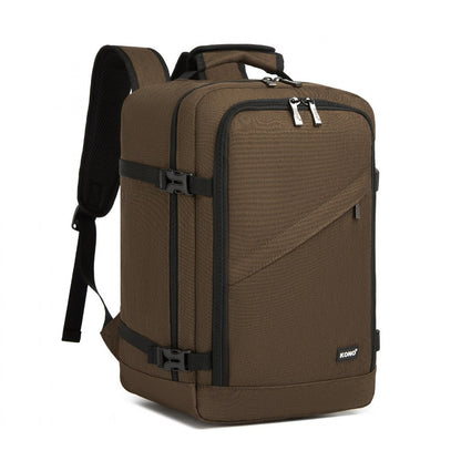 Kono 20L brown cabin travel backpack front view