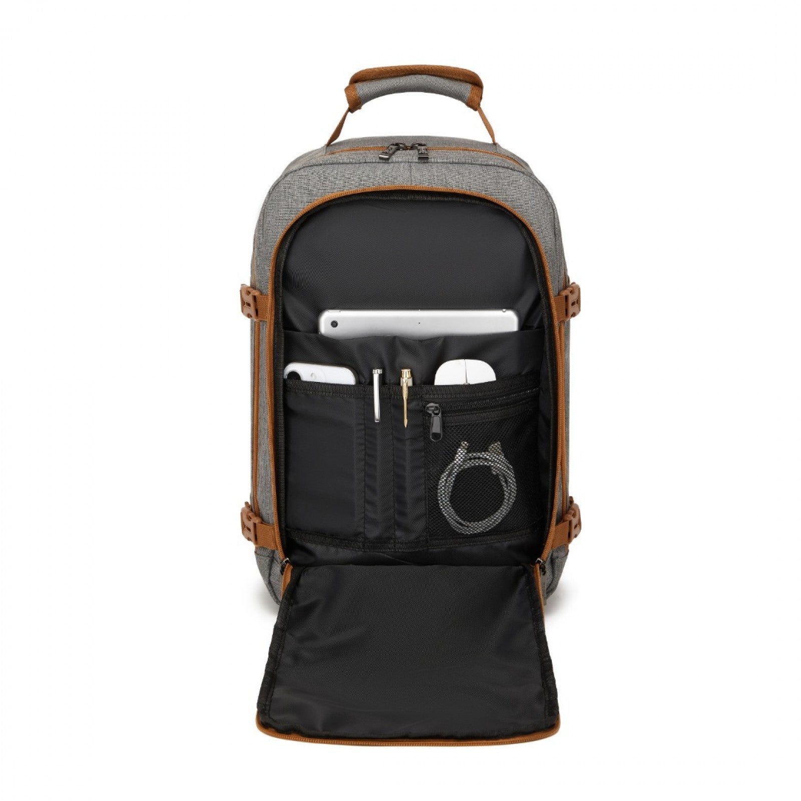 Kono grey and brown cabin backpack product view
