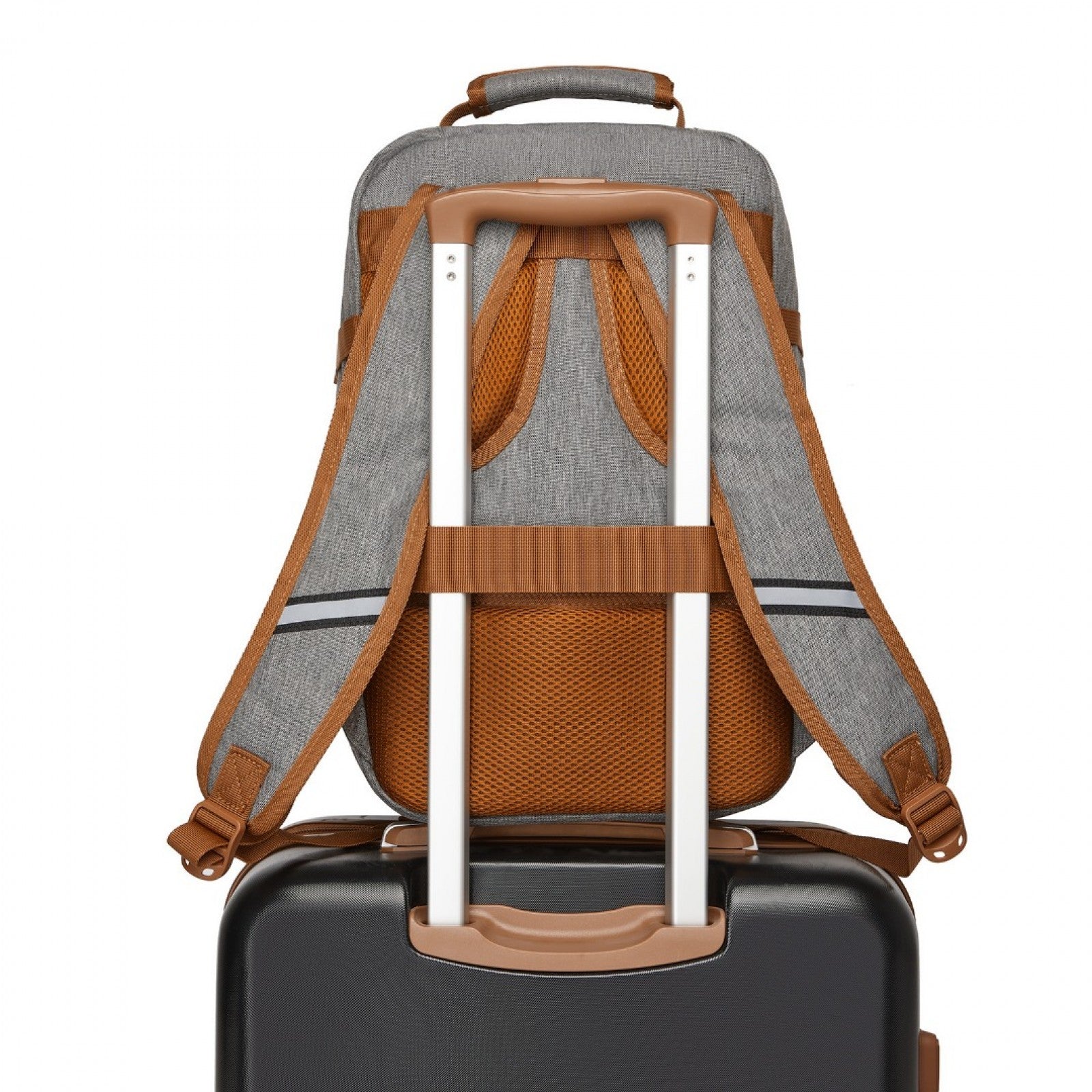 Kono grey and brown cabin backpack product view