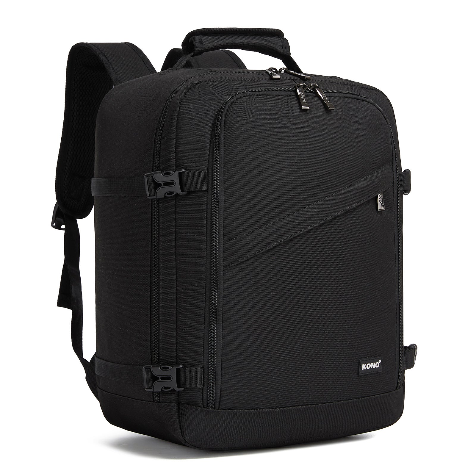 Kono 24L black flexible cabin backpack front view