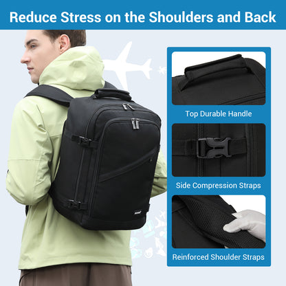 Kono black flexible cabin backpack product view