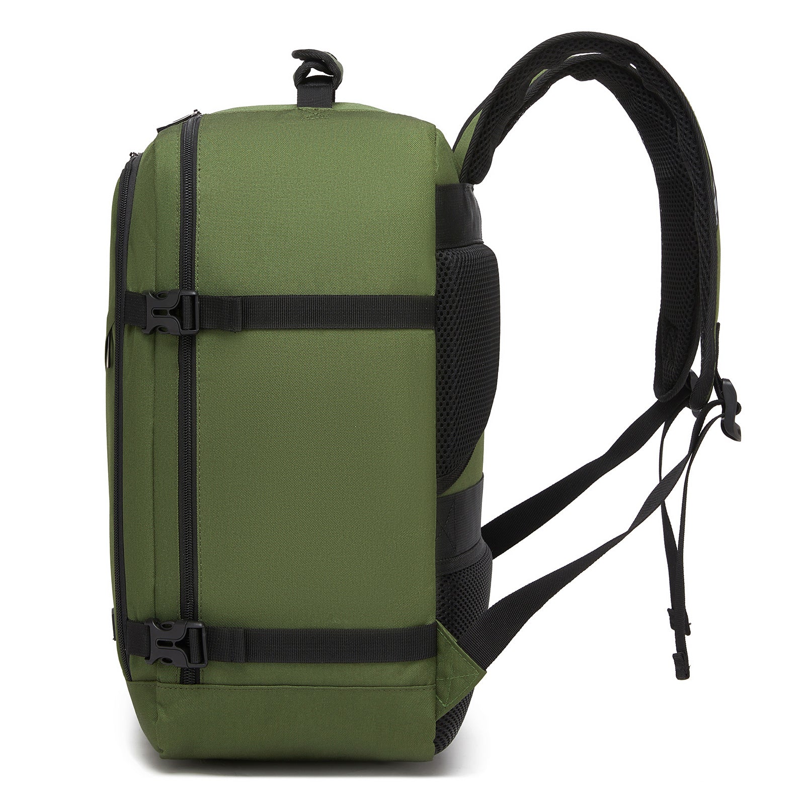 Kono Flexible Cabin Backpack 30×20×40-Fits 15.6" Laptop, Clamshell Access-Great for Holidays, Work Trips & Commuting (BPK2551) - Green