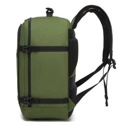 Kono Flexible Cabin Backpack 30×20×40-Fits 15.6" Laptop, Clamshell Access-Great for Holidays, Work Trips & Commuting (BPK2551) - Green