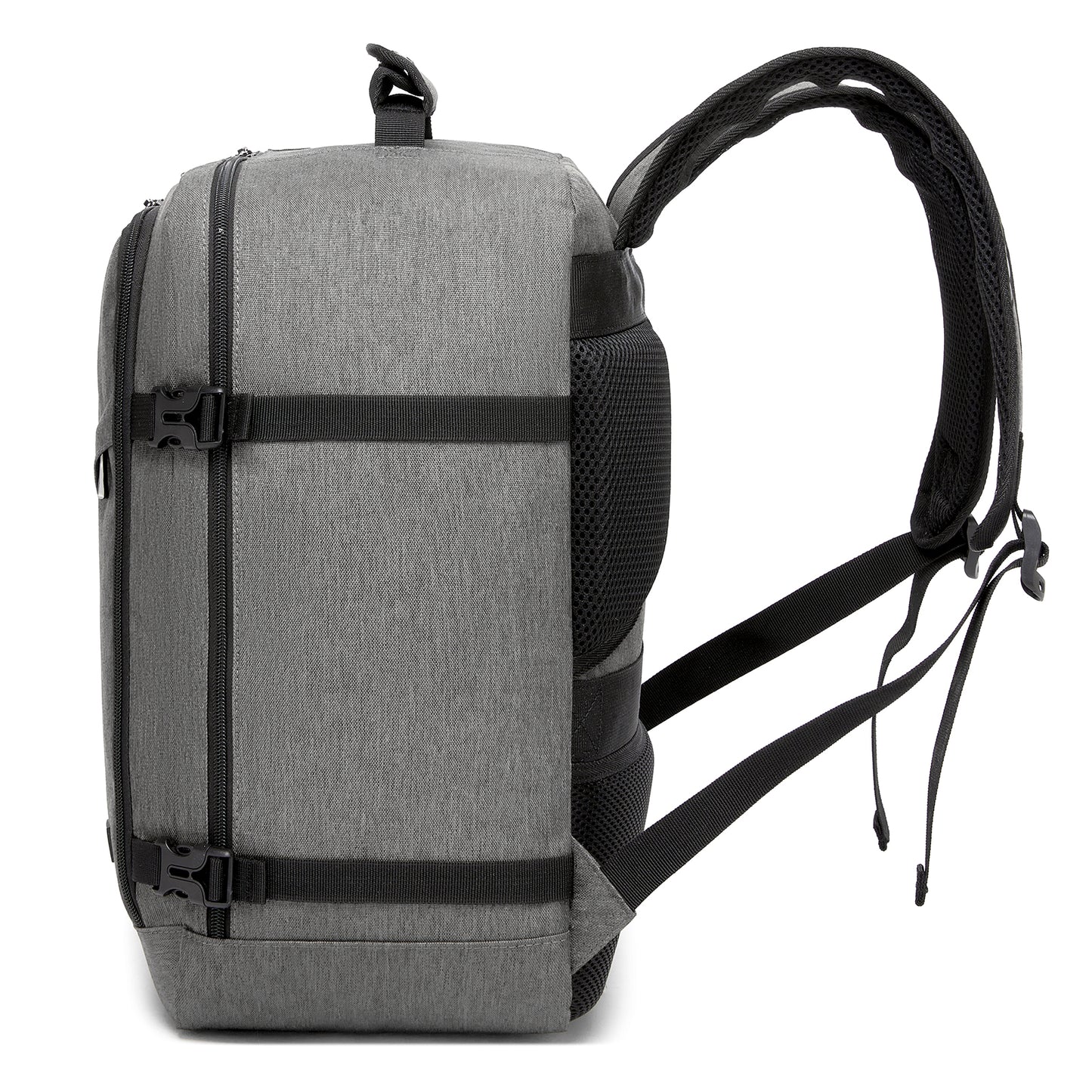 Kono Flexible Cabin Backpack 30×20×40-Fits 15.6" Laptop, Clamshell Access-Great for Holidays, Work Trips & Commuting (BPK2551) - Grey