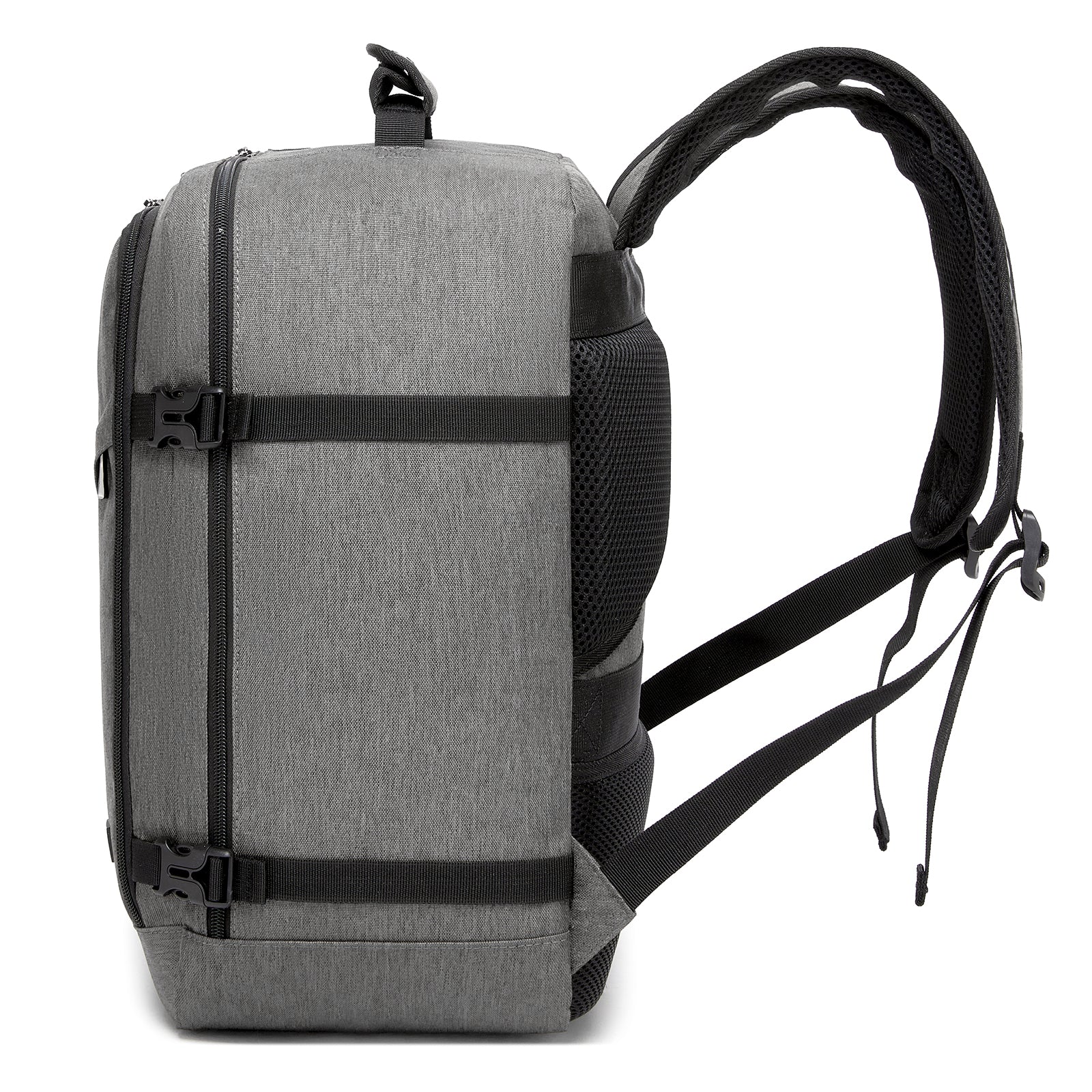 Kono Flexible Cabin Backpack 30×20×40-Fits 15.6" Laptop, Clamshell Access-Great for Holidays, Work Trips & Commuting (BPK2551) - Grey