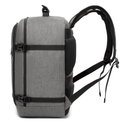 Kono Flexible Cabin Backpack 30×20×40-Fits 15.6" Laptop, Clamshell Access-Great for Holidays, Work Trips & Commuting (BPK2551) - Grey