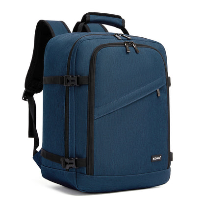 Kono Flexible Cabin Backpack 30×20×40-Fits 15.6" Laptop, Clamshell Access-Great for Holidays, Work Trips & Commuting (BPK2551) - Navy