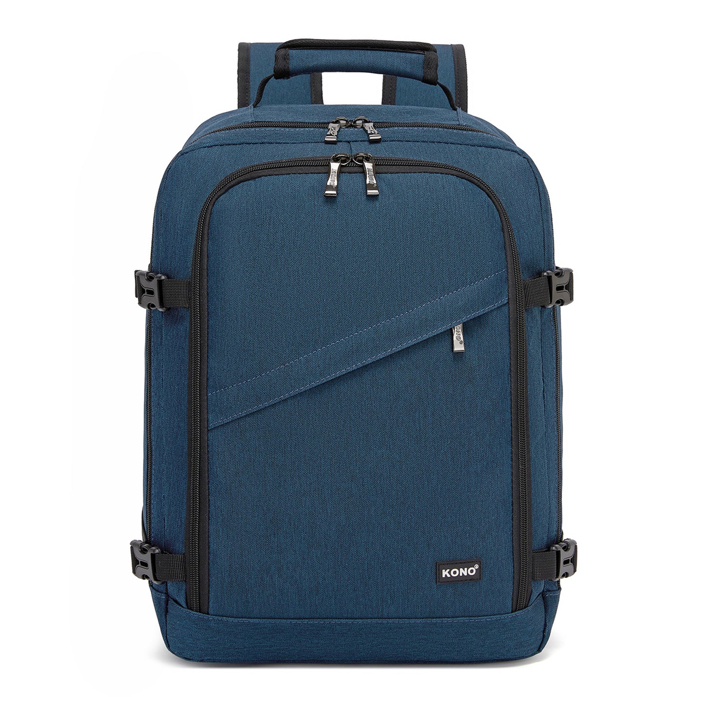 Kono Flexible Cabin Backpack 30×20×40-Fits 15.6" Laptop, Clamshell Access-Great for Holidays, Work Trips & Commuting (BPK2551) - Navy